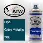 Preview: Opel, Grün Metallic, 38U: 400ml Sprühdose, von ATW Autoteile West.